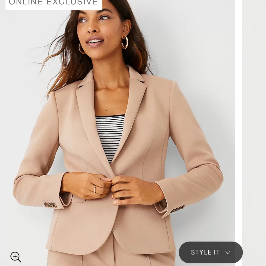 Ann Taylor, Knit Blazer, Beige/Tan, Size 4, Brand New With Tags